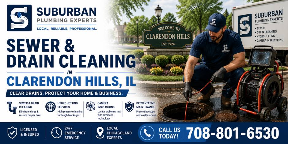 sewer drain cleaning clarendon hills illinois