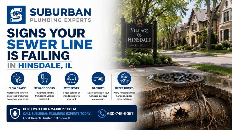 sewer line failing hinsdale illinois
