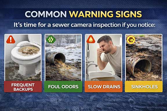 sewer line warning signs