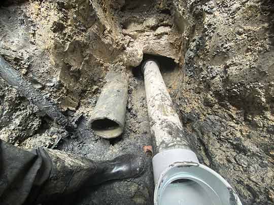 sewer line maintenance.