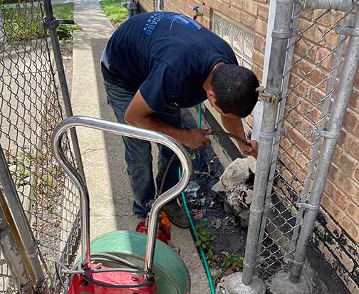 sewer rodding in naperville illinois.