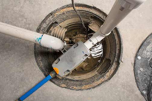 a person testing their sump pump