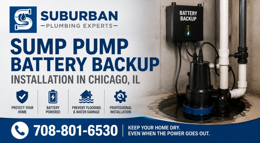 sump pump battery backup installation chicago illinois