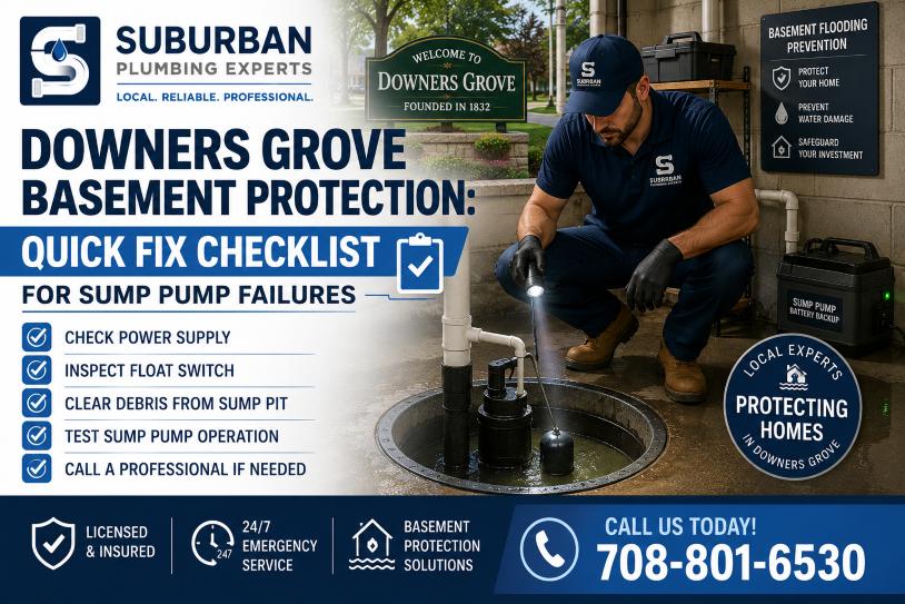 sump pump failure downers grove illinois