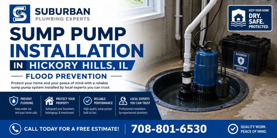 sump pump installation hickory hills illinois