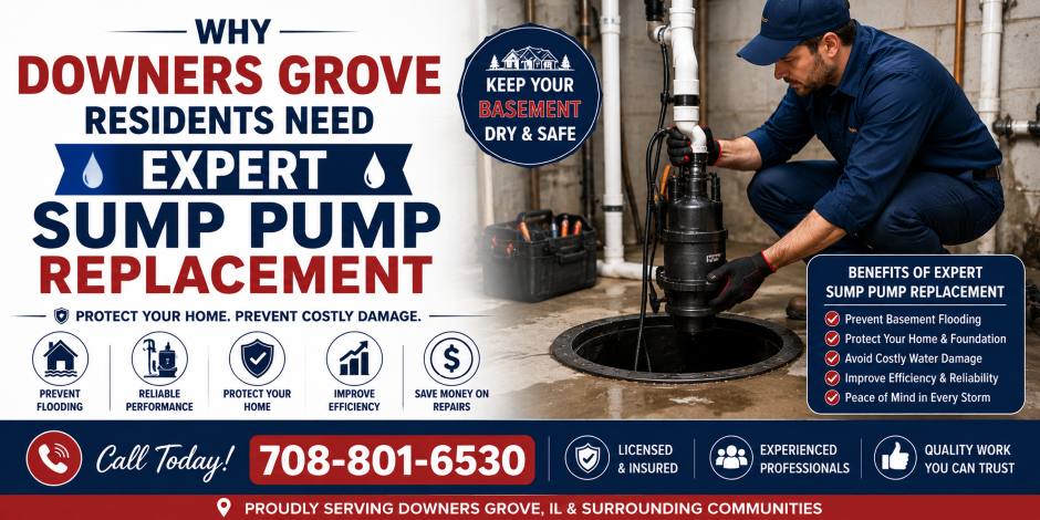 sump pump replacement downers grove illinois