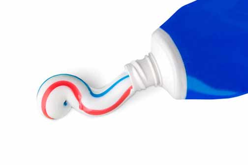 some toothpaste