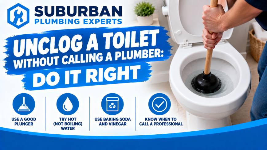 unclog toilet without plumber
