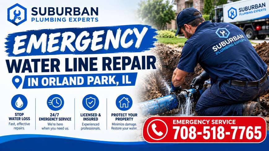 water line repair orland park illinois