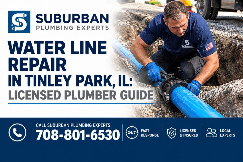 water line repair tinley park illinois