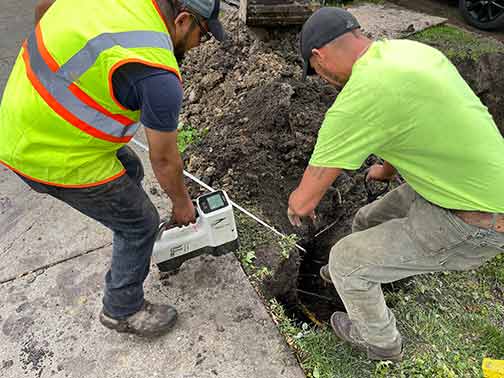 a water line replacement in chicagoland.