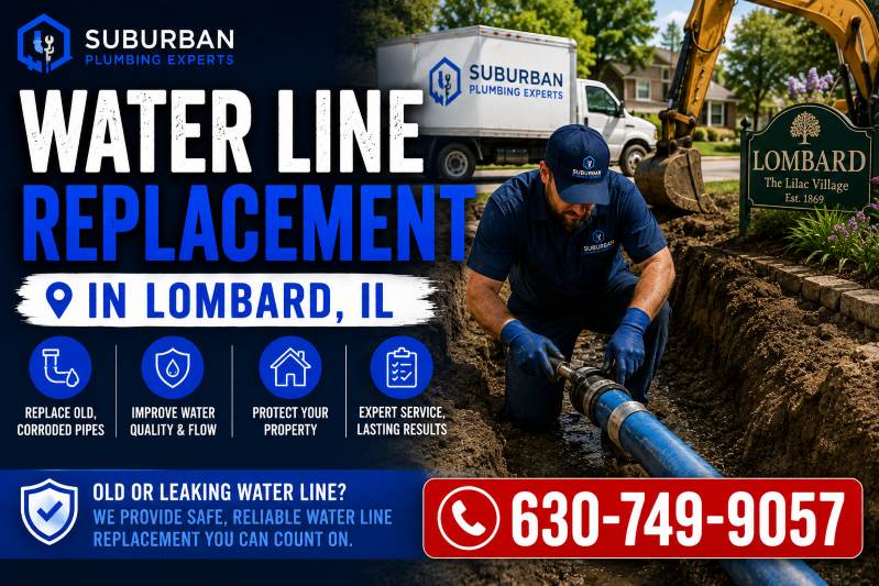 water line replacement lombard illinois