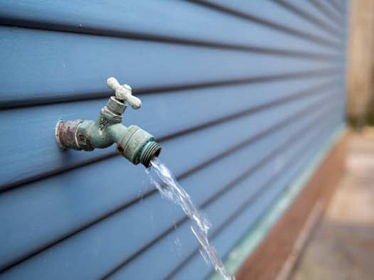 drain all hoses and water spigots in winter.