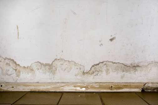 water stains on a wall